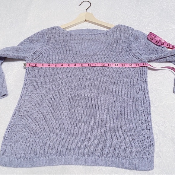 Loft Periwinkle Belled Sleeve Sweater - Picture 4 of 7